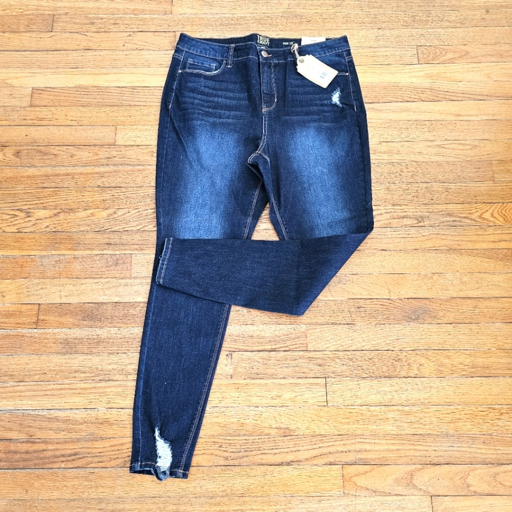 True Craft Timmy High Rise Skinny Women's Blue Jeans 18